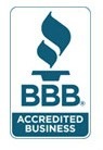 BBB logo with text 'Accredited Business' below a torch symbol.