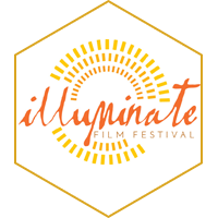 Hexagon logo with 'Illuminate Film Festival' and stylized sun rays.